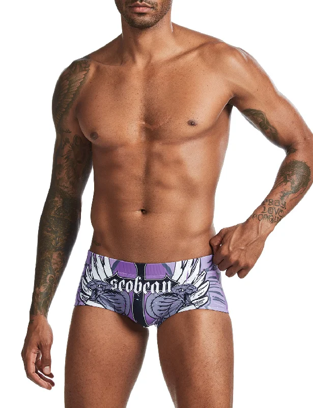 2020 New Sexy Swim Trunks 00803 Wing & Snake