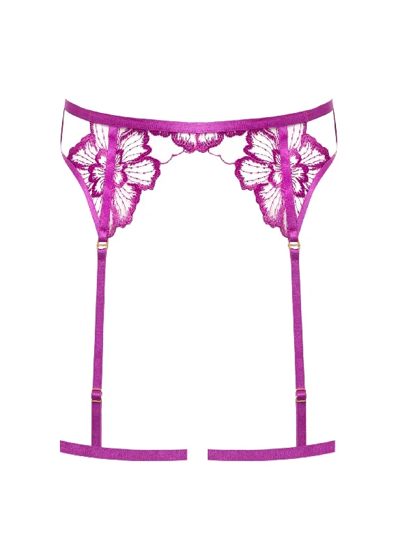 Catalina Thigh Harness (Bright Violet / Sheer)