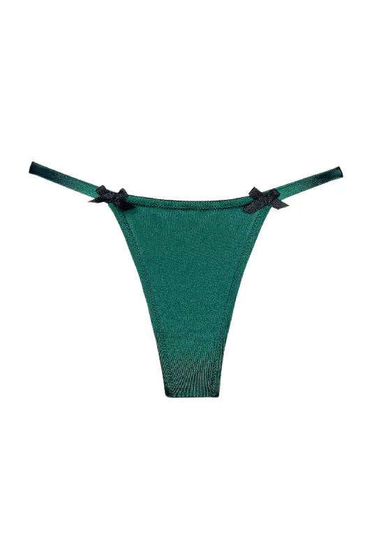 Joli Gloss emerald-black thongs