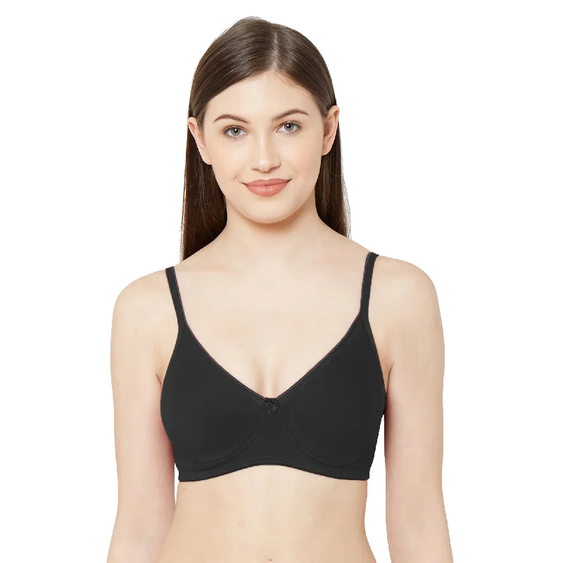 1025 - Plain Mold T-Shirt Bra Black