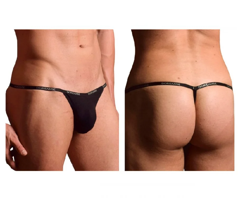 Doreanse 1330-BLK Ribbed Modal T-thong Color Black