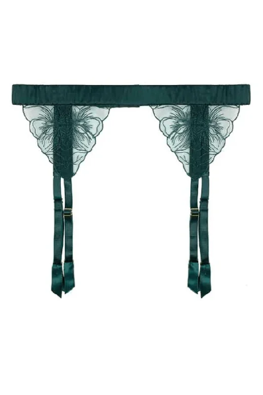 Eva Suspender Belt - Green