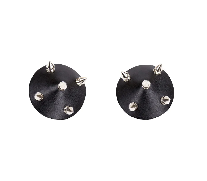 Faux Leather Studded Nipple Covers