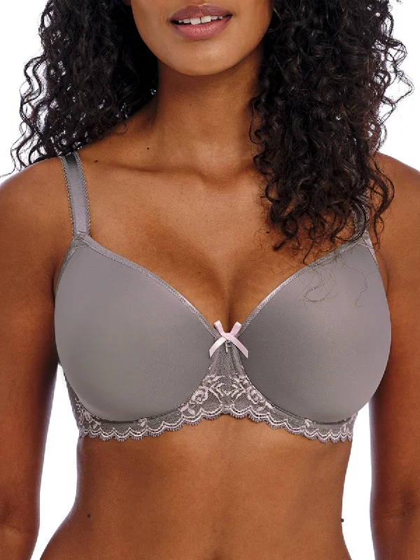 Offbeat Decadence Spacer Bra - Grey/Pink