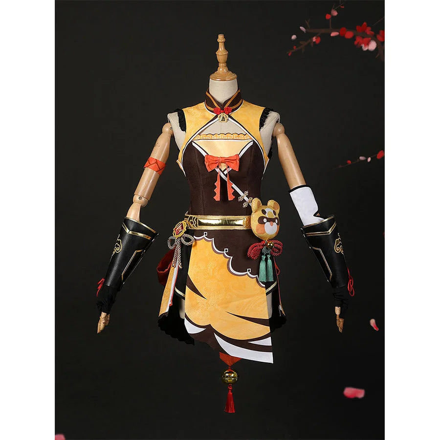 Genshin Impact Xiangling Cosplay Costume Jacquard version C02809  AA