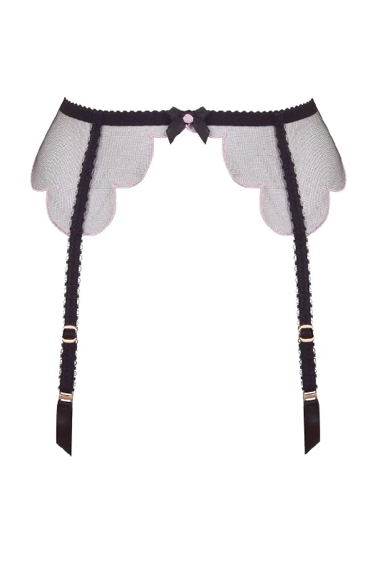 Lorna Suspender - Black/Pink