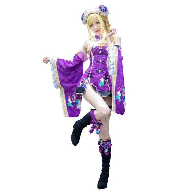 LoveLive!Sunshine!! Aqours Ohara Mari Cosplay Costume Cheongsam Awakening Ver. mp005229