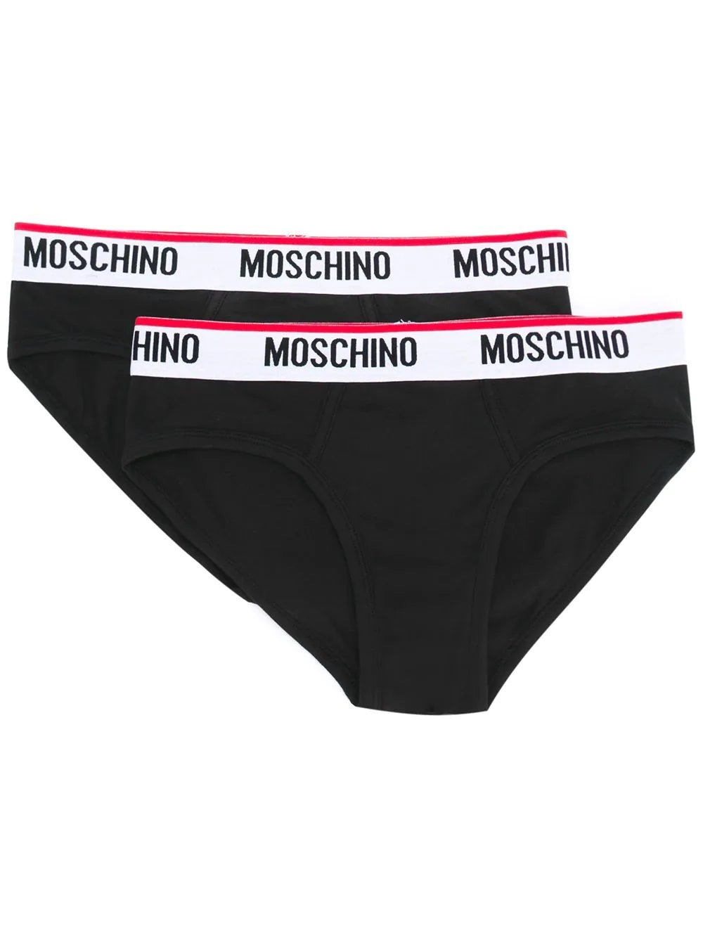 Moschino Black Logo Briefs Bi-Pack