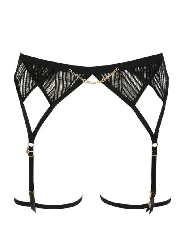 Onde Sensuelle Suspender Belt- Black