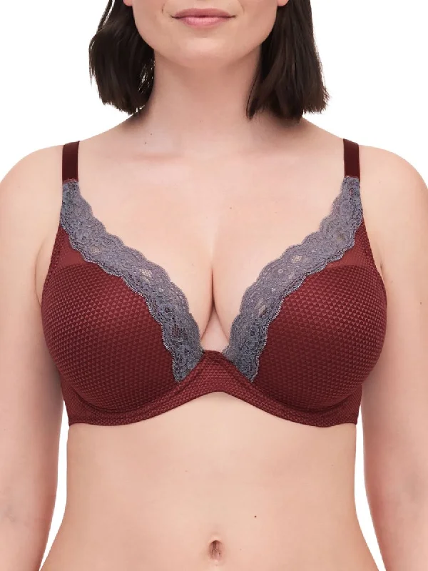 Brooklyn Plunge Bra - Fig/Chestnut