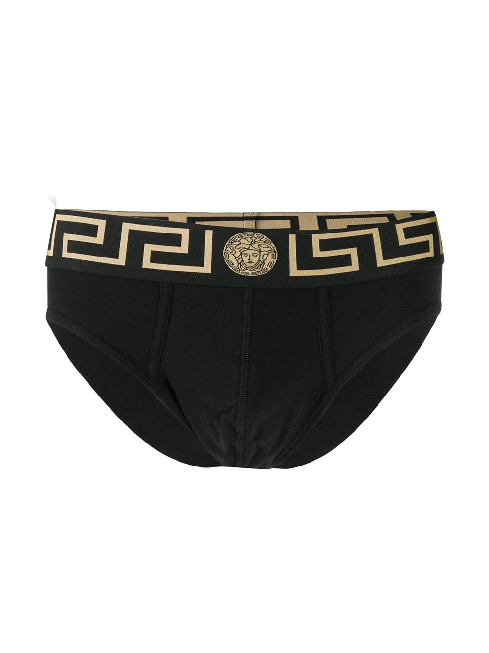 Versace Black Greek Key Brief