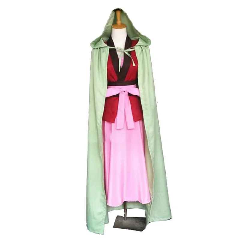 Yona of the Dawn Cosplay Anime Akatsuki no Yona Cosplay Costume Uniform Cape with Earrings C08965