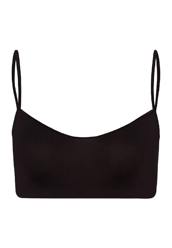 Touch Feeling Spaghetti Crop Top | Black 71824-199