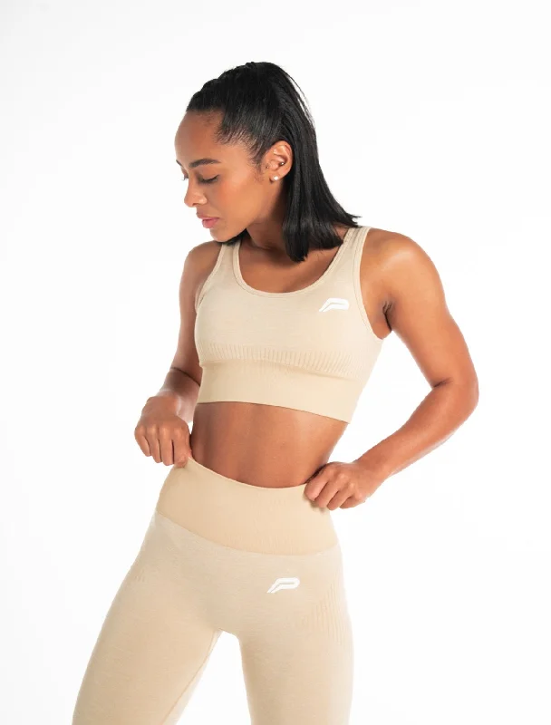 ADAPT Seamless Sports Bra - Marl Beige