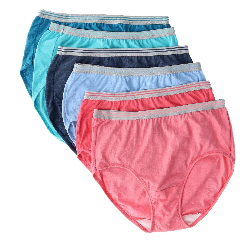 Fruit of the Loom Women's Heather Brief Underwear (6 Pair Pack)