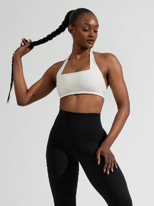 Revolution Halter Sports Bra - Ivory